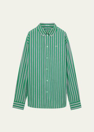 Loewe Mens Multi-Stripe Poplin Button-Down Shirt