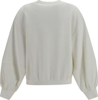 Brunello Cucinelli Cotton and Linen Blend Sweatshirt - White
