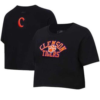Pro Standard Womens Pro Standard Black Clemson Tigers Classic Three-Hit Boxy Cropped T-Shirt at Nordstrom, Size Xx-Large