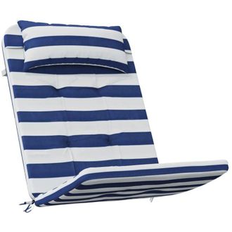 vidaXL Cojines Silla Adirondack 2 Uds Tela Oxford A Rayas Azul Blanco Vidaxl