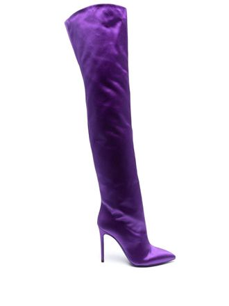 PARIS TEXAS over-the-knee 105mm boots - Purple
