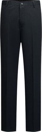 AlltheMen Mens Cotton Chino Trousers Plain Business Formal Work Smart Casual Pants Straight Fit Navy Blue XL