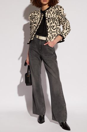 Isabel Marant Kyanza Linen T-shirt, Womens, Black