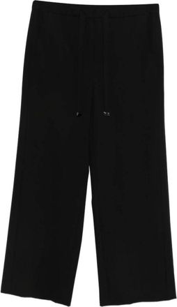 Max Mara Smmargenta Broek - Dames - Wijde Broeken - Zwart - XL - Wol - Broeken