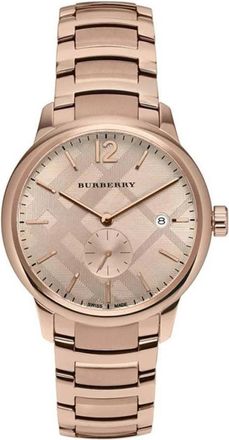 Burberry Het Klassieke Ronde Horloge - Heren - Horloges - Roze - ONE Size - Accessoires
