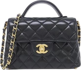 Chanel Pre-owned Lambskin Shoulder Bag - Dames - Vintage Handtas - Zwart - ONE Size - Leer - Vintage