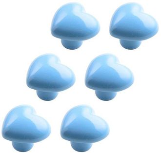 OEM Imstore - Pomelli In Ceramica - Pomelli Per Mobili - Design Unico - Azzurro Chiaro - Per Bambini - Perfetti Per Armadi E Cassetti