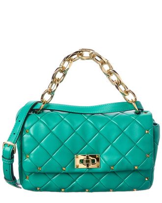 Valentino Rockstud Quilted Leather Shoulder Bag