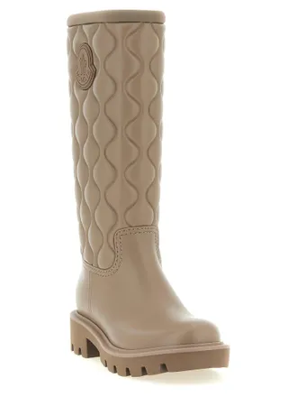 Moncler Kickstream High Rain Boot - Beige