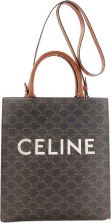 Celine Brown Pvc Tote Bag (Pre-Owned)