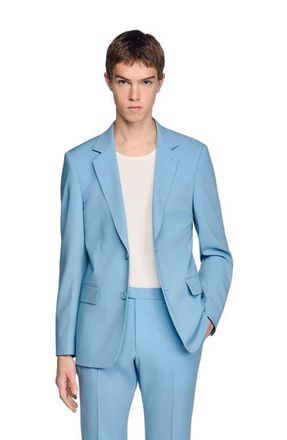 Sandro Wool suit jacket in Sky Blue at Nordstrom, Size 54 Eu