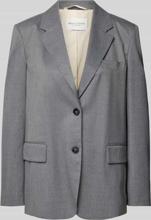 Marc O'Polo Relaxed Fit Boyfriend Blazer mit Schurwoll-Anteil in Hellgrau Melange, Gr&ouml;&szlig;e 38