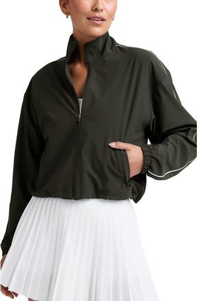 Beyond Yoga Track Jacket in Olive Ink at Nordstrom, Size X-Small