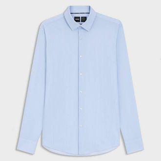HUGO BOSS P-Hank Performance-Stretch Jersey Shirt, Brand Size 38 (Neck Size 15)