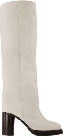 Isabel Marant Leila Boots In White Leather