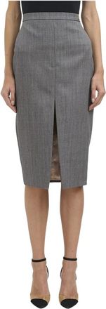 Elisabetta Franchi Gonna in lana - Skirts - Mujer - Gris - M