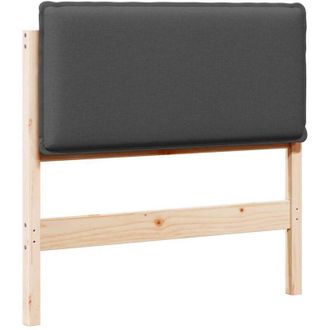 vidaXL Upholstered Headboard Natural and Dark Grey 100 cm vidaXL