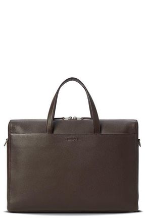 Shinola Canfield Essential Pebbled Leather Briefcase in Espresso at Nordstrom