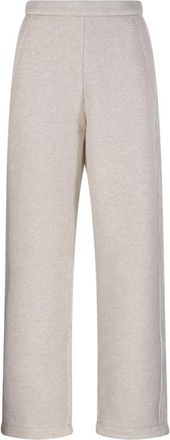 Max Mara Dente Jogging Pants - Dames - Wijde Broeken - Beige - XS - Broeken