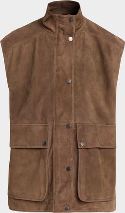 Brunello Cucinelli Couture Suede Utility Vest