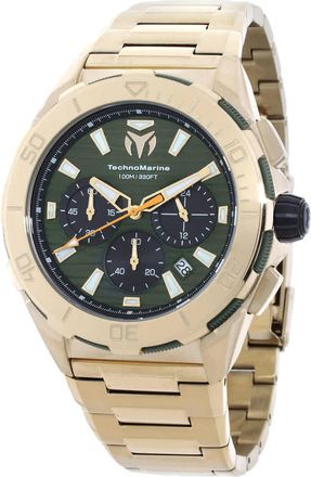 Technomarine Seven Seas GMT Chronograph Olive Green and Black Dial Mens Watch TM-725031