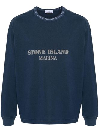 Stone Island Felpa con stampa - Blu