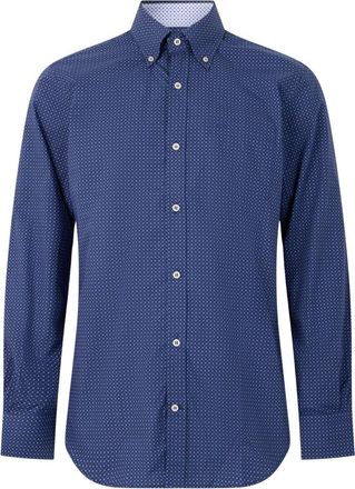 Paul & Shark Lange Mouwen Shirt - Heren - Casual Overhemden - Blauw - S - Katoen - Overhemden