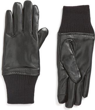 Steve Madden Faux Leather Gloves in Black at Nordstrom Rack
