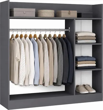 VCM Perchero De Madera Con Estante Palosa L 120x124x35 - Vcm