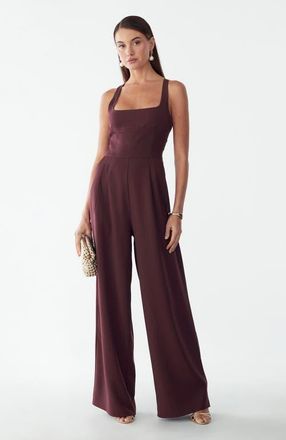 BWLDR Cherie Jumpsuit in Wine at Nordstrom, Size 10