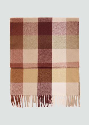 Mango Check scarf with fringed ends marrone - Donna - Taglia unica - MANGO
