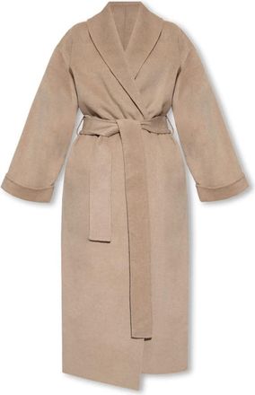 By Malene Birger Trullem wollen jas - Dames - Jas met riem - Beige - L - Wol - Jassen
