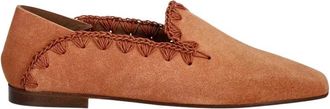 Pollini Sienna Whipstitch-Trim Loafers - Dames - Loafers - Bruin - 39 EU - Leer - Schoenen