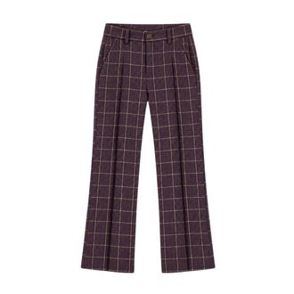 Marella Emmsteppa Straight Broeken - Dames - Broeken - Paars - Maat: 2XS Viscose