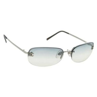 Chanel Pre-owned Accessories, female, Gray, Size: ONE SIZE Pre-owned Metal Sunglasses