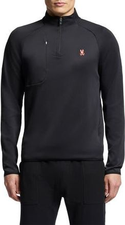 Psycho Bunny Dixie Golf Quarter Zip Pullover in Black at Nordstrom Rack, Size 6(L)