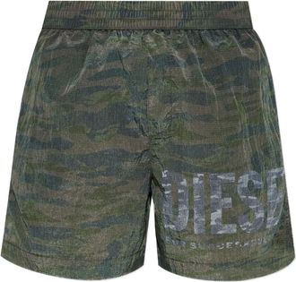 Diesel Costume da bagno con stampa camouflage - Verde