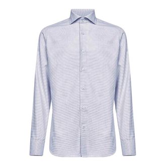 D4.0 Casual Shirts, male, Blue, Size: 2XL Micro Jacquard Shirt