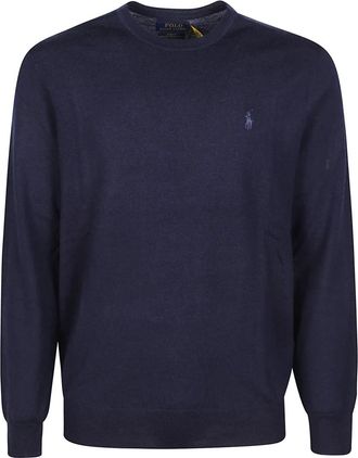Polo Ralph Lauren Stijlvolle Gebreide Trui voor Mannen - Heren - Ronde hals truien - Blauw - 2XL - Truien & Vesten
