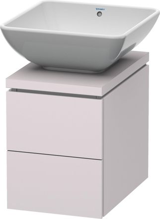 Duravit Duravit L-cube Mueble Para Consola, Ancho 320mm, Profundidad 477mm, 2 Cajones, Color: Blanco Lila Seda Laca Mate - Lc681808787