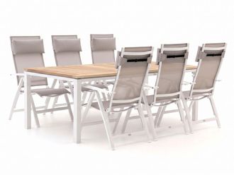 Bellagio la vita attrattiva Bellagio Avenza/Linosa 240cm dining tuinset 7-delig verstelbaar