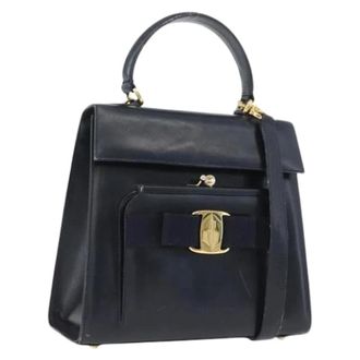 Ferragamo Pre-owned Handbags, female, Blue, Size: ONE SIZE Pre-owned Hand Bag