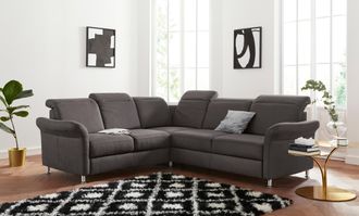 Sit&more Ecksofa »Darwin L-Form« inklusive Federkern, wahlweise mit Kopfteilverstellung, Bettfunktion