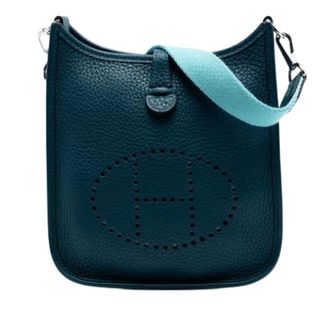 Herm&egrave;s Pre-owned Evelyne 16 - Dames - Pre-owned - Blauw - Maat: ONE Size Leer