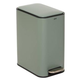 5five Simply Smart Cubo De Basura Rectangular Y Estrecho Con Pedal Delta, 20 L, Verde - 5five