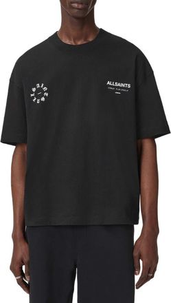AllSaints Kindred Logo Graphic T-Shirt in Jet Black at Nordstrom, Size Xx-Large