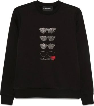Karl Lagerfeld Felpa con paillettes - Nero
