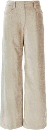 Brunello Cucinelli Beige Wide-Leg Trousers, Brand Size 48 (US Size 14)