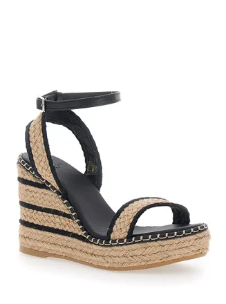 Castaner Womens Wedges Bera Beige Fabric Textile Shoe