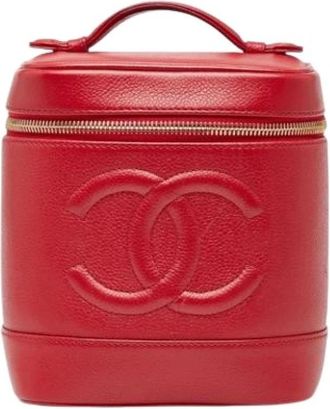 Chanel Pre-owned Leren Handtas - Dames - Vintage Handtas - Rood - ONE Size - Leer - Vintage